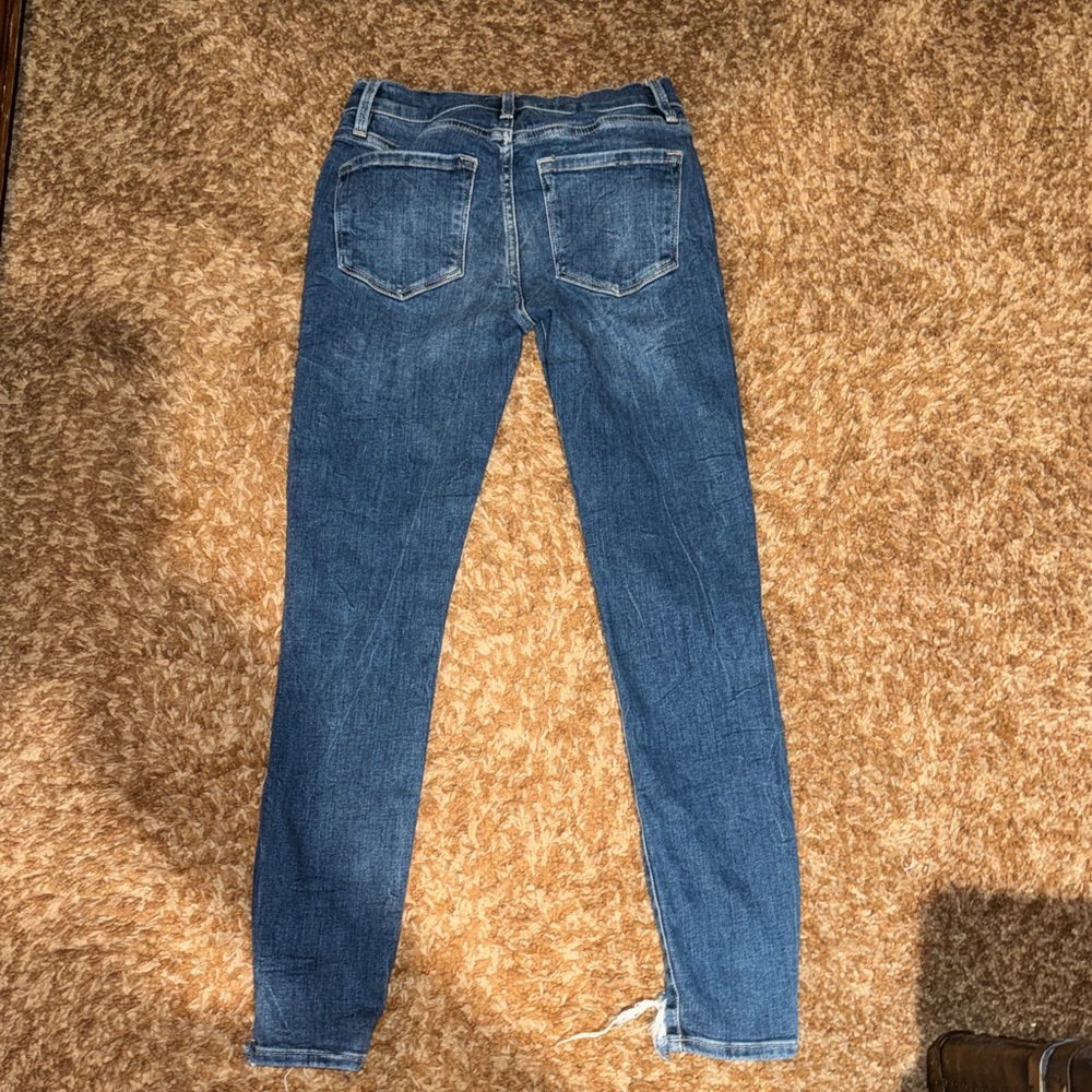 Frame Blue Distressed Skinny Jeans - Picture 2 of 11